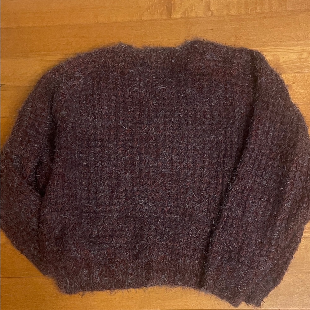 Hem & Thread Dark Purple Crew Neck Sweater